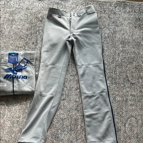Boy’s Youth Gray Dress Pants with Navy Piping - Picture 2 of 2